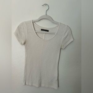 Abercrombie cap sleeve fitted ribbed tee